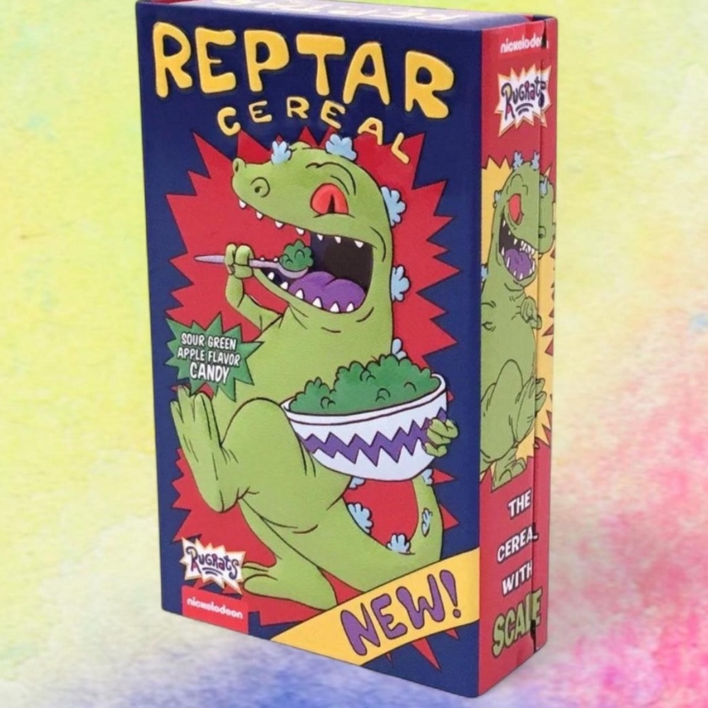 NEW Nickelodeon Rugrats REPTAR Cereal Collectible Candy Tin with Candies